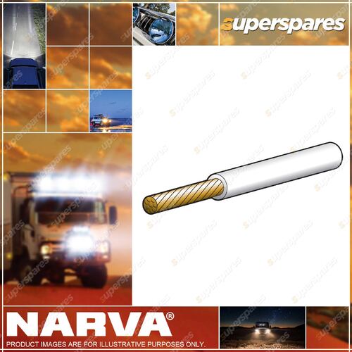 Narva 25 Amps 5mm White Single Core Cable Length 30 Meters Part NO. of 5815-30WE