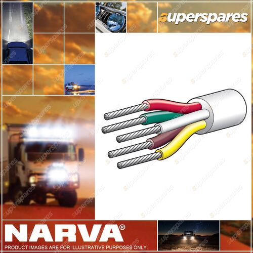 Narva 15A 2mm Multicore Battery Cable 30M Red Green Yellow White Brown