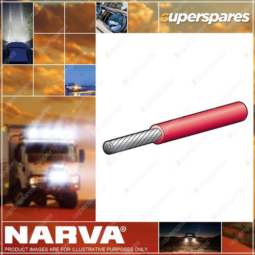 Narva 15 Amps Red Color 4mm Marine Cable Length 30 Meters Part NO. of 5814M-30RD