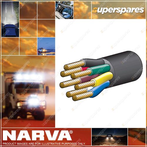 Narva 15A 4mm 7 Cores Trailer Cable 100M Length With Black Sheath