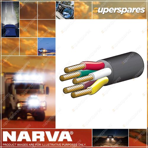 Narva 15Amps 4mm 5 Cores Trailer Cable 30M Length With Black Sheath