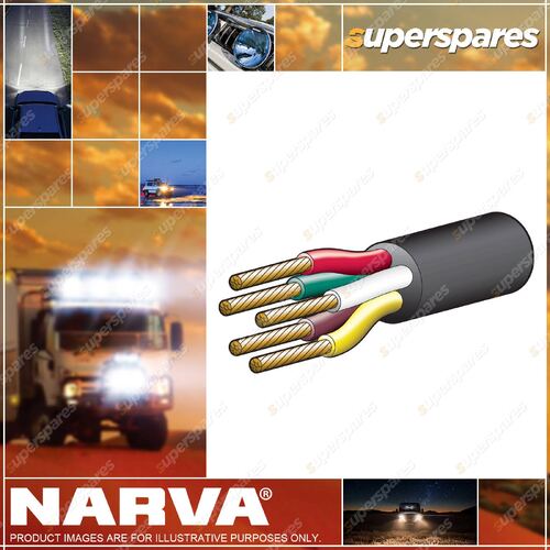 Narva 10A 3mm 5 Cores Trailer Cable 100M Length With Black Sheath