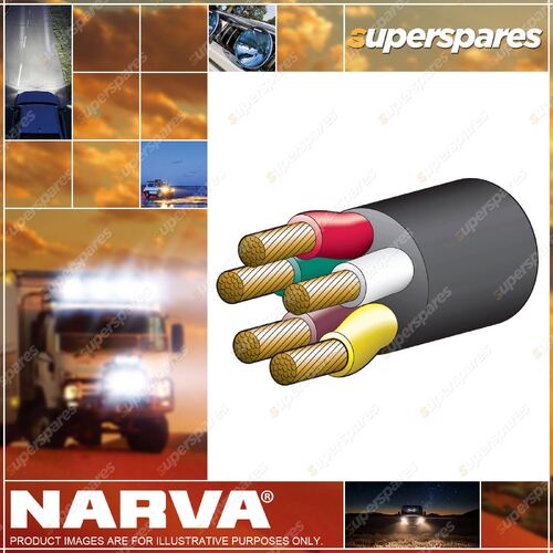 Narva 55A 6mm 5 Cores Road Train Cable 100M Length With Black Sheath