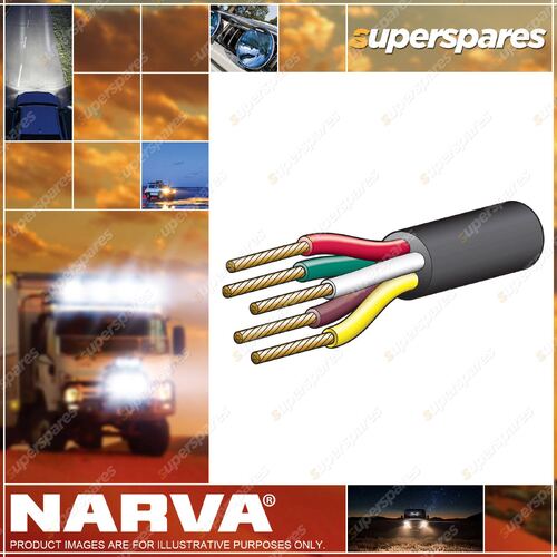 Narva 4A 5 Cores Economy Trailer Cable 100M Diameter of 2mm With Black Sheath