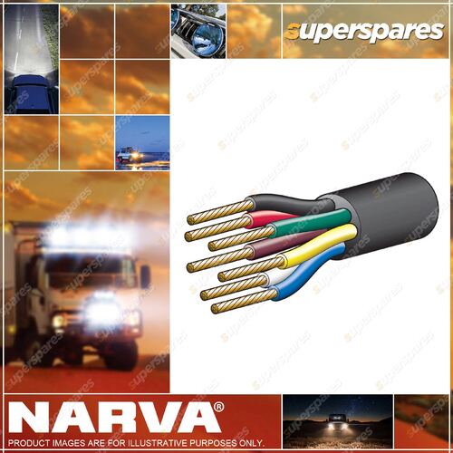 Narva 5A 2.5mm 7 Cores Trailer Cable 100M Length With Black Sheath