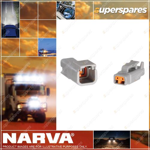 Narva 2 Way Dtm Deutsch Connector Kit Blister Pair - Male/Female 57302BL