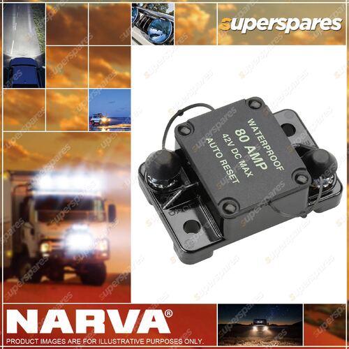 Narva 80 Amp High Amp Automatic Resetting Circuit Breaker Box Of 1