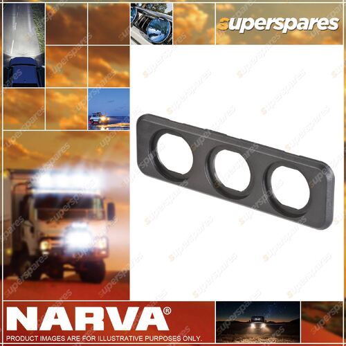 Narva Triple Blank Flush Mount Housing Black Blister Pack Part NO. of 81189BL