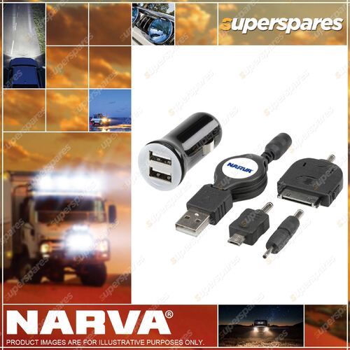 Narva Twin Usb Power Adaptor Kit Blister Pack Part NO. of 81054BL