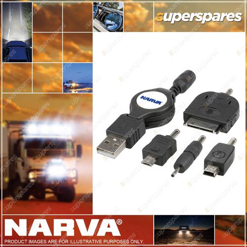 Narva Usb Adaptor Kit Blister Pack 81055BL 75cm retractable adaptor lead