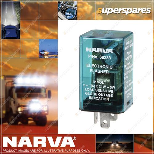 Narva 12 V 3 Pin Electronic Flasher Blister Pilot function Load sensitive type