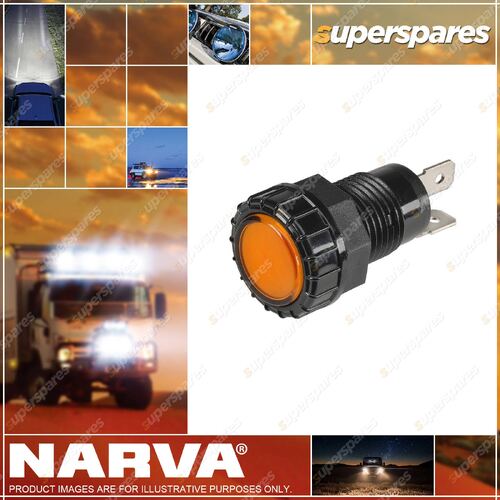 Narva 24 Volt Amber LED Pilot Lamp with push on terminal Blister Pack