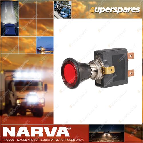 Narva Illuminated Off/On Push/Pull Switch With Red Color Led Blister Pack