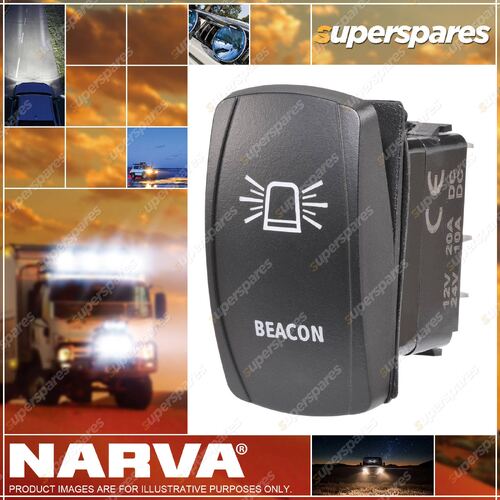 Narva 12/24V Off/On Led Illuminated Sealed Rocker Switch With Beacon Symbol