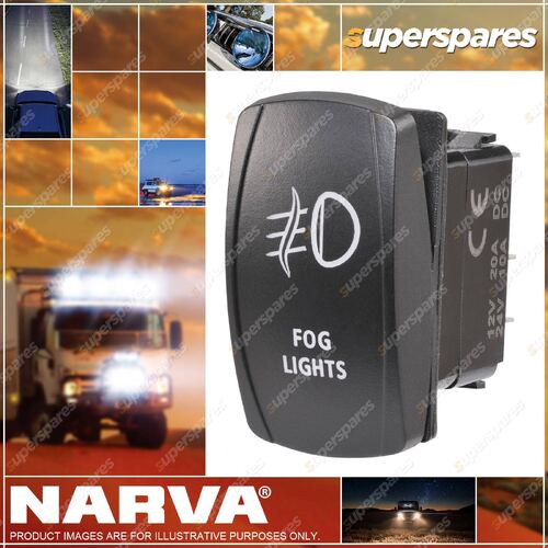 Narva 12/24V Off/On Led Illuminated Sealed Rocker Switch With Fog Lights Symbol