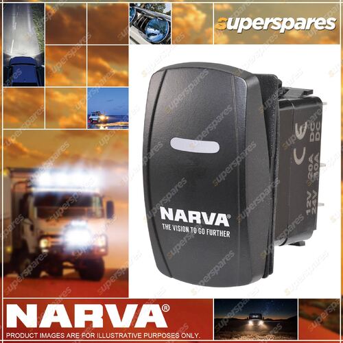 Narva 12 / 24V Off/On L.E.D Illuminated Sealed Rocker Switch Blue Blister Pack