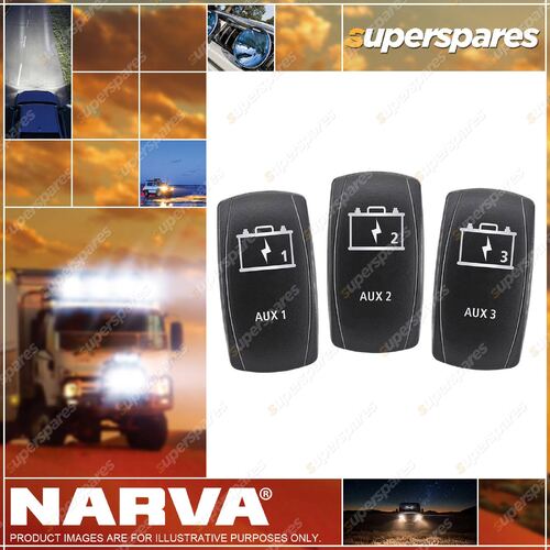 Narva Actuator Panel Aux 1/Aux 2/Aux 3 Blister Pack Part NO. of 63272BL