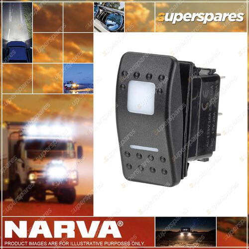 Narva 12 / 24V Off/On/On LED Illuminated Sealed Rocker Switch Red Blister Pack