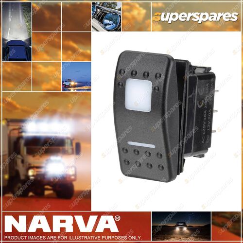 Narva 12 / 24 Volt On/On LED Illuminated Sealed Rocker Switch Red Blister Pack