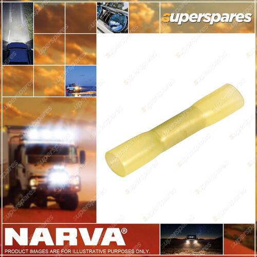 Narva 6.3 X 0.8mm Cable joiner Adhesive Lined Terminal Yellow Color 50 Pack