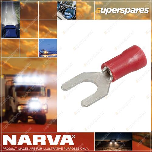 Narva 5.0mm Spade Terminal Red Color 21 Pack Blister Pack Wire size 2.5-3mm