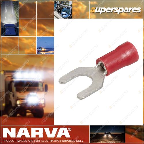 Narva 5.0mm Spade Terminal flared vinyl & insulated Red Color Pack of 100