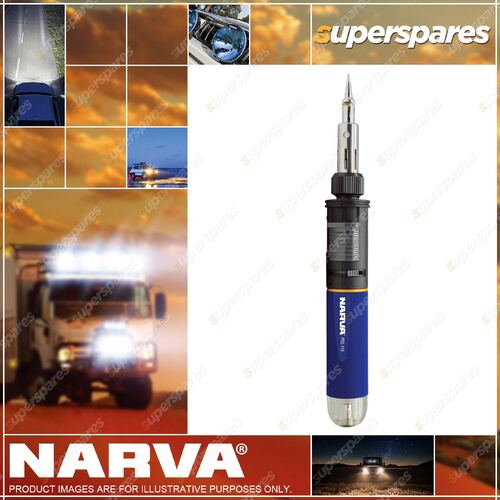 Narva Gas Soldering Iron Auto Ignition Blister Pack With Refillable Gas