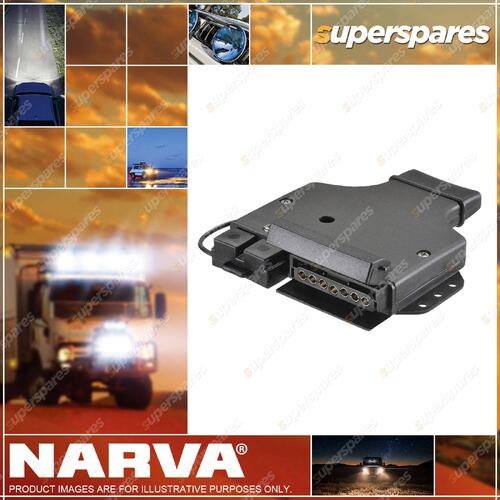 Narva 7 Pin Flat Trailer Socket With Heavy Duty Connector Blister Pack