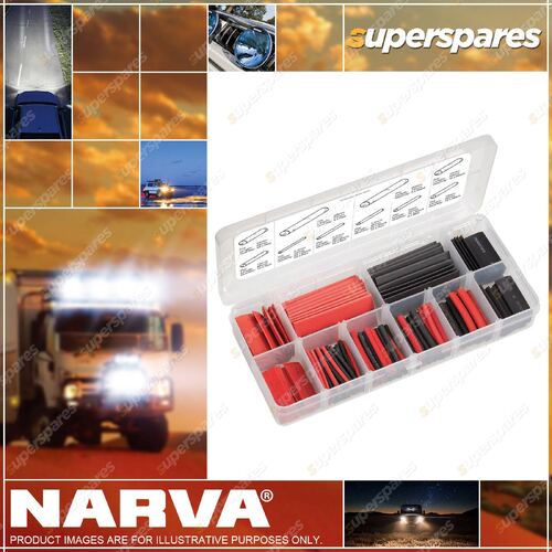 Narva 216 Piece Heatshrink Tubing Assortment 45mm Lengths and 75mm Lengths