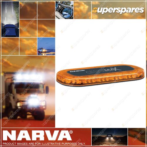 Narva 12/24V Aeromax Mini L.E.D Light Box Amber Flange Base With Amber Lens 14x3