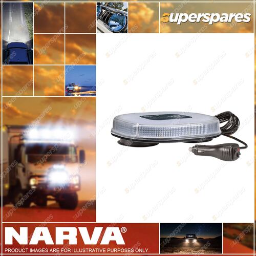 Narva 12/24V Aeromax Mini L.E.D Light Box Amber Magnetic Mount with Clear Lens