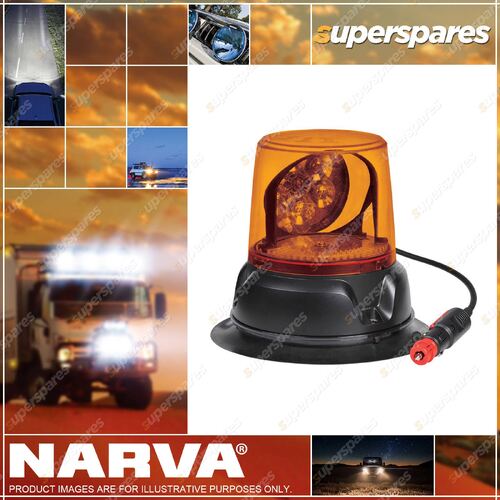 Narva 12 / 24 Volt Aeromax L.E.D Rotating Beacon Amber Magnetic Base