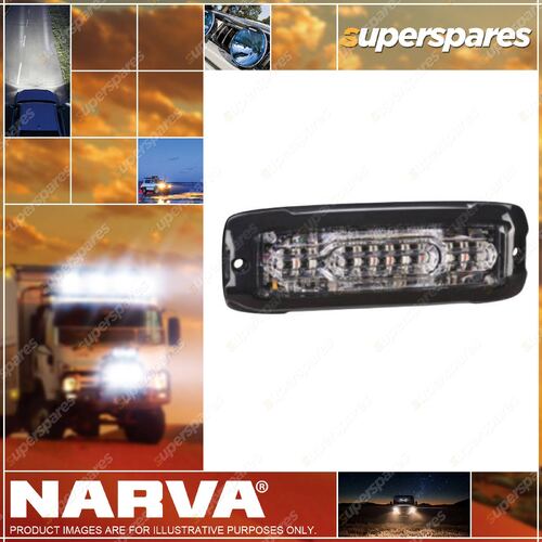 Narva High Powered Low Profile Warning Light Amber 6X1W w/ Multi Flash Patterns