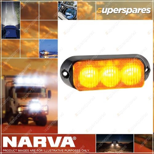 Narva High Powered L.E.D Warning Light Amber - 3 X 1 Watt L.E.Ds 85210A