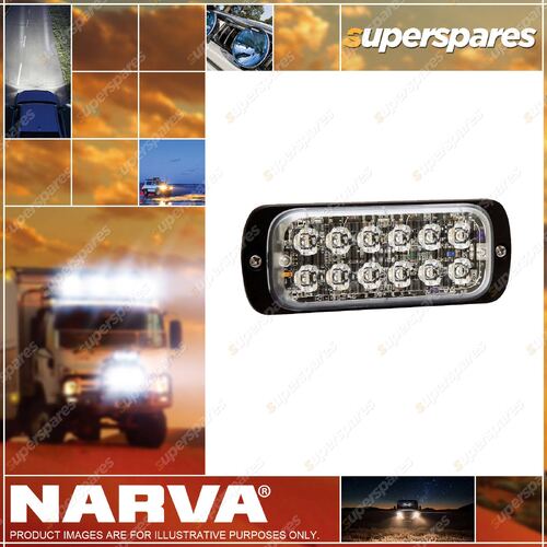 Narva 12/24V Super Low Profile L.E.D Warning Light Red/Blue - 12 L.E.Ds