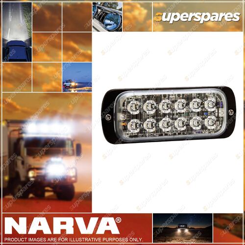 Narva 12/24V Super Low Profile L.E.D Warning Light Red Color - 12 L.E.Ds