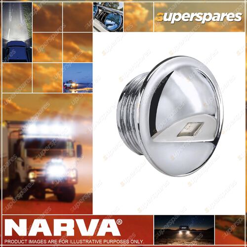 Narva 10-30V L.E.D Chrome Step Light Red Color Blister Pack Of 1 87610BL