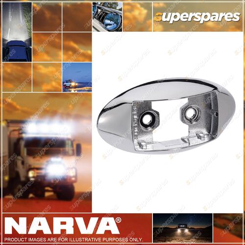 Narva Chrome Oval Deflector Mounting Base To Suit Model 14 Marker Lamps