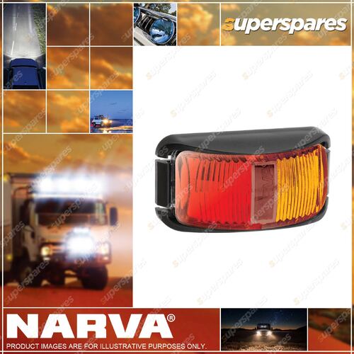 Narva 9 - 33 Volt L.E.D Side Marker Lamp Red/Amber with Black Base 2.5m Cable