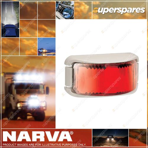 Narva 9 - 33 Volt LED Rear End Outline Marker Lamp Red With White Deflector Base