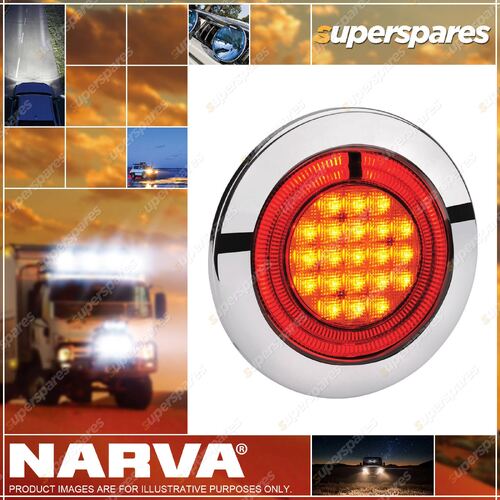 Narva 9¨C33V LED Rear Direction Indicator Lamp Amber With Red LED Tail Ring