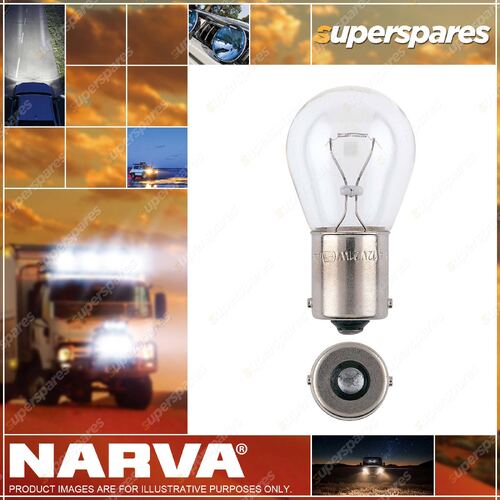 Narva 24 Volt 21W BA15S S - 25MM Heavy Duty Bulb and Globes - Box of 10