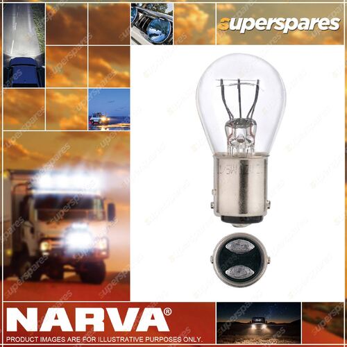 Narva 12 Volt 21W / 5W Bay15D O/S S-25mm Heavy Duty Bulb and Globes - Box of 10