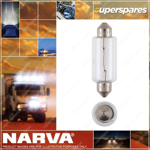 Narva 24 Volt 21W SV8-5.8 T-15mm Festoon Globes - 15mm wide x 44mm Box Of 10