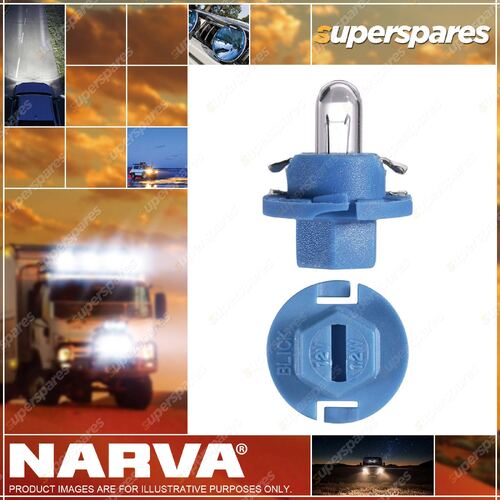 Narva 12 Volt 1.2W B8.4D Light Blue Base Dash Panel Globe 12.5mm wide x 16mm