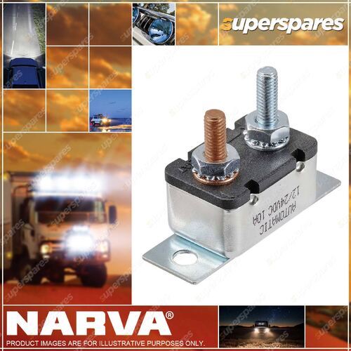 Narva 10 Amp Circuit Breaker Automatic Reset Straight Bracket - Box Of 1