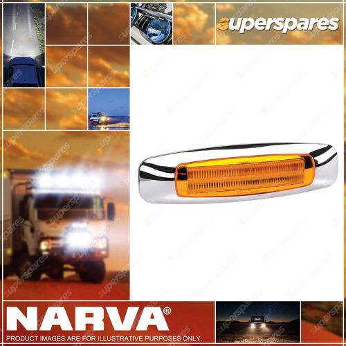 9-33V Model 24 LED Light Guide Side Marker Lamp W/ Chrome Cover & 0.15m Cable 40