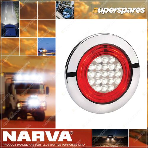 Narva 9-33V Model 56 L.E.D Reverse Lamp - Red With Red L.E.D Tail Ring 125mm Dia