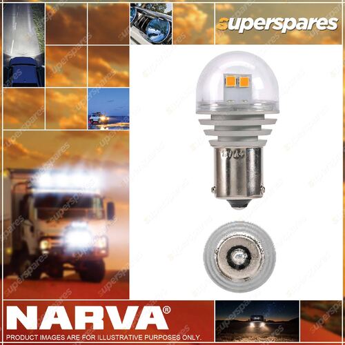 Narva 12 Volt Bau15S L.E.D Ind Globes 1800K Amber (Blister Pack Of 2)