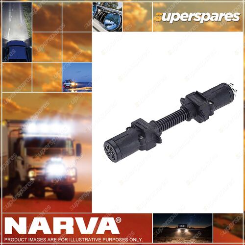 Narva 7 Pin Small Round Socket On Car To 6 Pin Small Round Plug On Trailer